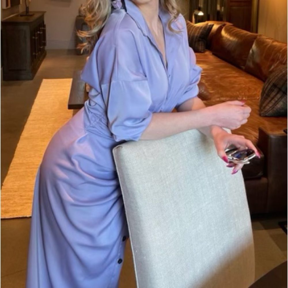 Lavender shirt dress
